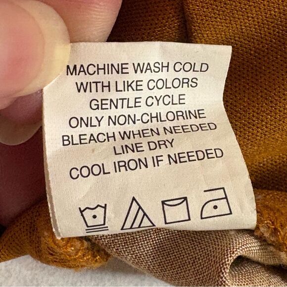 Lone Lux Bohemian Jumpsuit Carmel Tan Pink Floral Spaghetti Strap Faux Wrap Crop - Picture 9 of 10